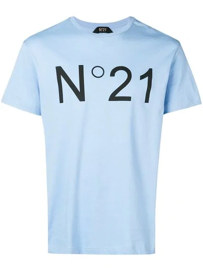 N°21 Nº21 Logo Print T-shirt - 蓝色 In Blue