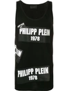 PHILIPP PLEIN ALL OVER LOGO TANK TOP