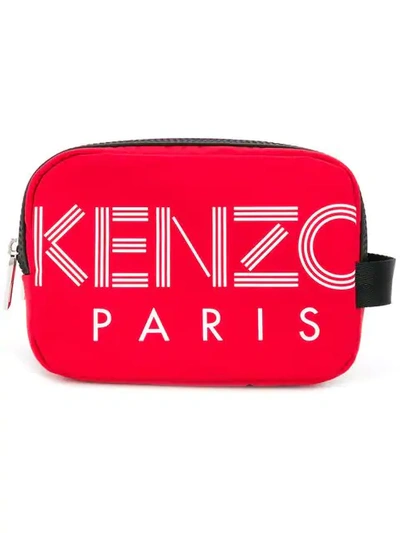 Kenzo Logo Wash Bag - 红色 In Red