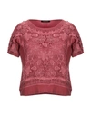 HAPPINESS HAPPINESS WOMAN T-SHIRT BRICK RED SIZE S COTTON, ELASTANE, POLYESTER,12261512WR 5