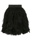 DOLCE & GABBANA FEATHER APPLIQUÉ MINI SKIRT