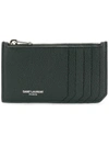 SAINT LAURENT SAINT LAURENT FRAGMENT ZIPPED CARD CASE - 绿色