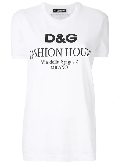Dolce & Gabbana Dolce And Gabbana White Fashion House T-shirt