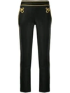 MOSCHINO EMBROIDERED ROPE DETAIL TROUSERS