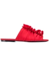 PROENZA SCHOULER RUFFLE TRIM FLAT SANDALS