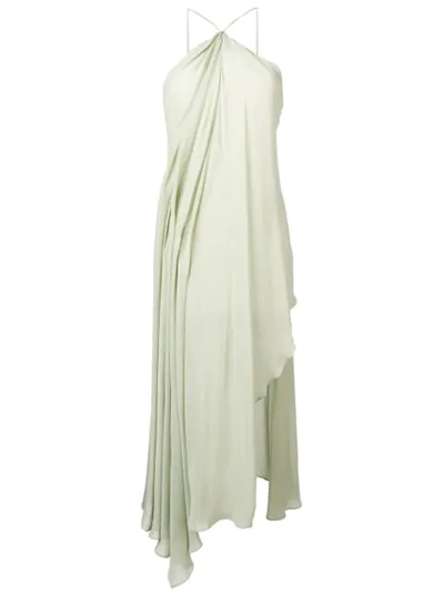 Jacquemus Asymmetric Off-shoulder Dress - 绿色 In Green