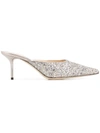 JIMMY CHOO JIMMY CHOO RAV MULE PUMPS - SILVER