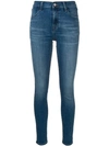 J BRAND J BRAND HIGH-WAIST SKINNY JEANS - 蓝色