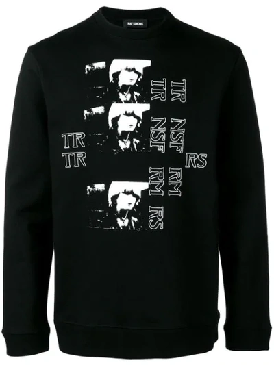 Raf Simons Black Men's Nsf Rf Crewneck Sweatshirt In Black 00099