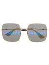 Gucci Rectangular-frame Sunglasses In Grey