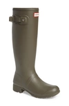 Hunter Tour Packable Waterproof Rain Boot In Aqua Foam Rubber