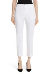 Max Mara Pegno Straight High-rise Stretch-jersey Trousers In Optical White