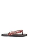 Rebecca Minkoff Women's Senet Thong Sandals In Red Floral Print Leather