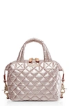 Mz Wallace Micro Sutton Satchel - Pink In Rose Gold Metallic