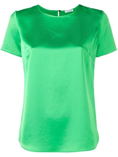 P.a.r.o.s.h Satin T-shirt Blouse In Green