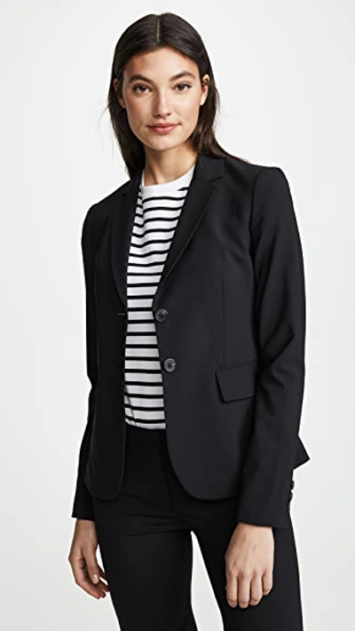 Theory Carissa Wool-blend Blazer In Black