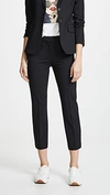 Theory Treeca Skinny-leg Cropped Classic Suiting Pants In Black