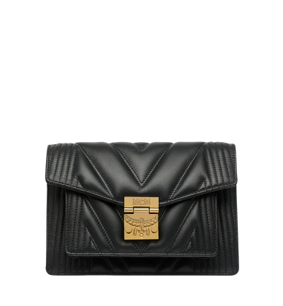 Mcm Patricia Crossbody In Quilted Leather In Black | Black