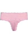 COSABELLA COSABELLA WOMAN SWEET TREATS STRETCH-LACE MID-RISE BRIEFS BABY PINK,3074457345619996953