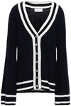 ZIMMERMANN ZIMMERMANN WOMAN INTARSIA WOOL AND CASHMERE-BLEND CARDIGAN NAVY,3074457345621080852