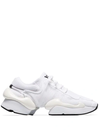 Y-3 White Kaiwa Pod Mesh Low Top Sneakers - 白色 In White