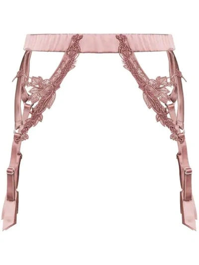 Fleur Of England Desert Rose Suspender Belt - 粉色 In Pink