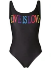 ALBERTA FERRETTI ALBERTA FERRETTI LOVE IS LOVE SWIMSUIT - 黑色