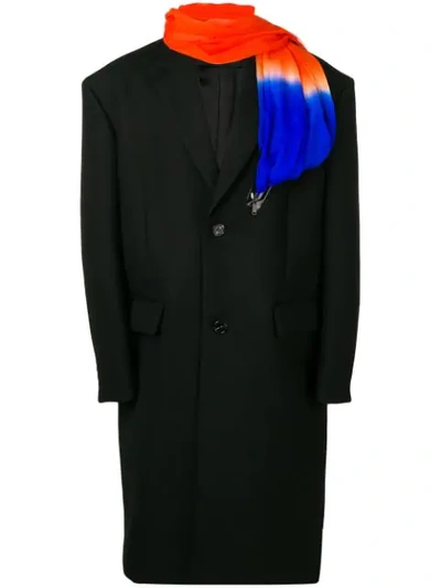 Raf Simons Black Oversized Wool Coat