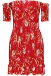 ZIMMERMANN OFF-THE-SHOULDER FLORAL-PRINT LINEN AND COTTON-BLEND MINI DRESS,3074457345620087200