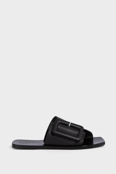 Atp Atelier 'ceci' Buckled Leather Slide Sandals In Black