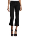 Mother The Insider Crop Distressed High-rise Flared Jeans In Not Guilty