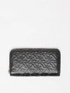 BURBERRY Monogram Leather Ziparound Wallet