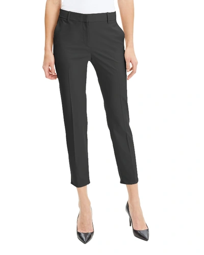 Theory Treeca Skinny-leg Cropped Good Wool Suiting Pants In Black