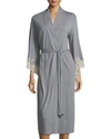 Natori Luxe Shangri-la Knit Robe In Light Gray