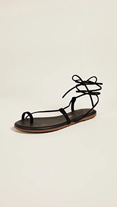 Tkees Jo Suede And Leather Sandals In Black