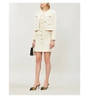 Maje Rillio Bouclé Tweed Dress In Ecru