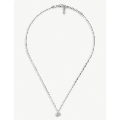 Gucci Gg Running 18ct White-gold And White Diamond Necklace