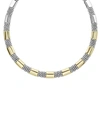 Lagos 18k Yellow Gold & Sterling Silver High Bar Collar Necklace, 16 In Silver
