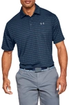 Under Armour Playoff Golf Polo Shirt 2.0 In Striped Navy
