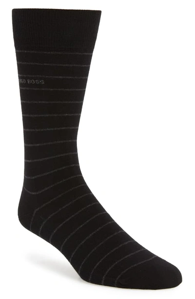 Hugo Boss Brad Striped Dress Socks In Grey