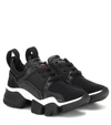 Givenchy Low Jaw Leather-trimmed Sneakers In Black