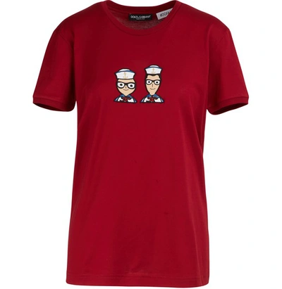 Dolce & Gabbana Designers Sailors T-shirt In Red