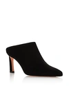 Stuart Weitzman Women's Mira Pointed Toe High-heel Mules In Black