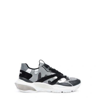 Valentino Garavani Bounce Camouflage-print Mesh Sneakers