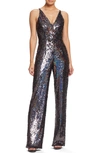 Dress The Population Charlie Sequin Jumpsuit In Onyx