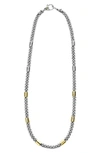 Lagos Cavier 18k Yellow Gold & Sterling Silver Necklace In Silver/ Gold