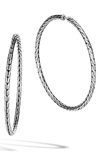 John Hardy Classic Chain Large Hoop Earrings | Sterling Silver In Silver