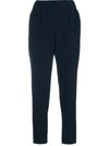Brunello Cucinelli Tapered Cropped Trousers In Blue
