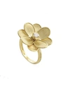 MARCO BICEGO PETALI 18K FLOWER RING W/ DIAMOND,PROD219950006