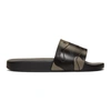 VALENTINO GARAVANI VALENTINO BLACK VALENTINO GARAVANI CAMO POOL SLIDES